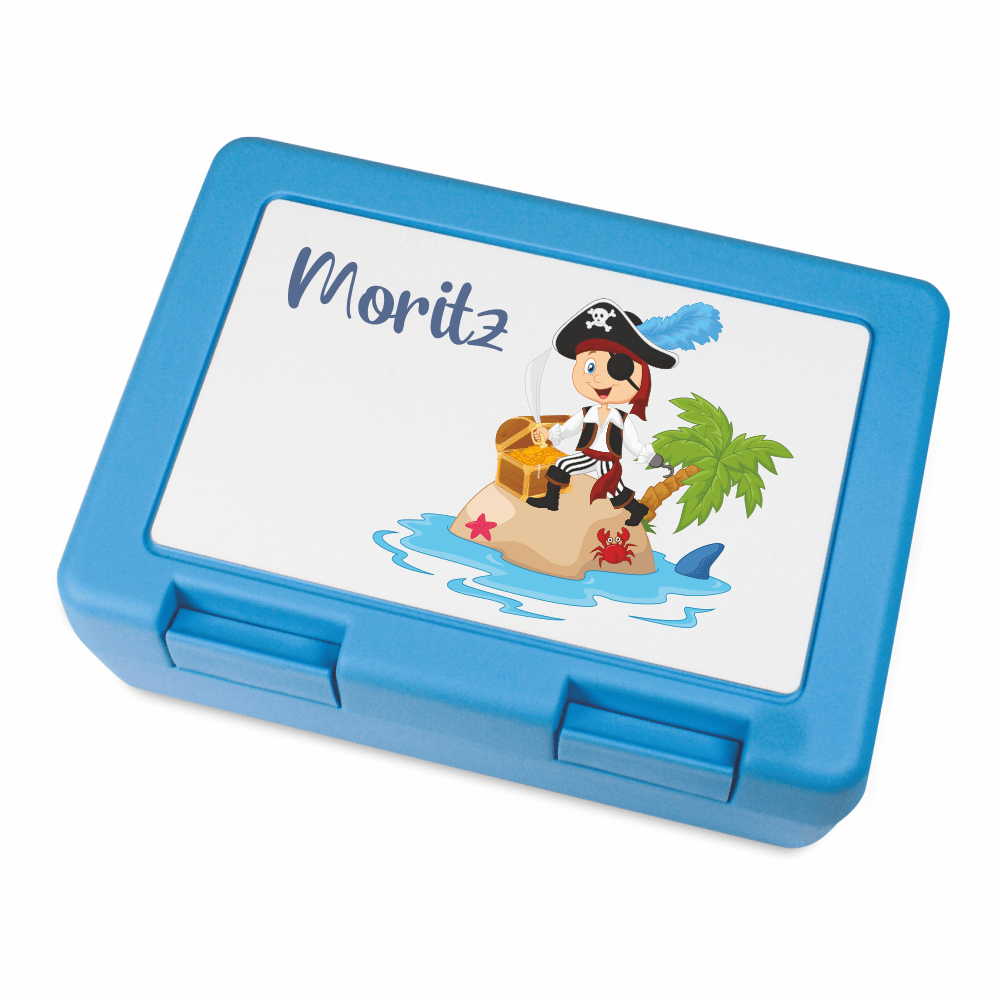 Bild von   brotdose mit namen piratpng | Individuelle 🎁 persönliche 🎁 personalisierte Geschenke bedruckt ▪ bestickt ▪ graviert