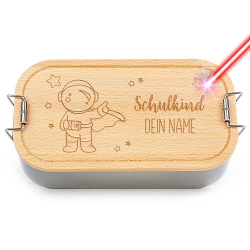 Bild von   brotdose schulkind astronautjpg | Individuelle 🎁 persönliche 🎁 personalisierte Geschenke bedruckt ▪ bestickt ▪ graviert