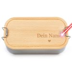 Bild von   brotdose mit name herz gravijpg | Individuelle 🎁 persönliche 🎁 personalisierte Geschenke bedruckt ▪ bestickt ▪ graviert