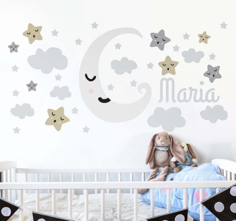 Bild von   personalisierte mond und sternjpg | Individuelle 🎁 persönliche 🎁 personalisierte Geschenke bedruckt ▪ bestickt ▪ graviert