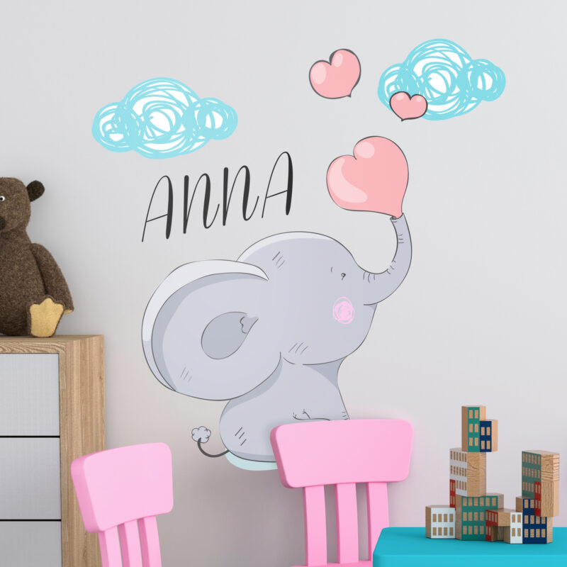 Bild von   personalisierter elefant mit hjpg | Individuelle 🎁 persönliche 🎁 personalisierte Geschenke bedruckt ▪ bestickt ▪ graviert