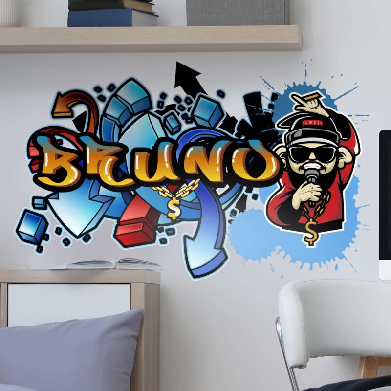 Bild von   wandtattoo kunst graffiti persjpg | Individuelle 🎁 persönliche 🎁 personalisierte Geschenke bedruckt ▪ bestickt ▪ graviert