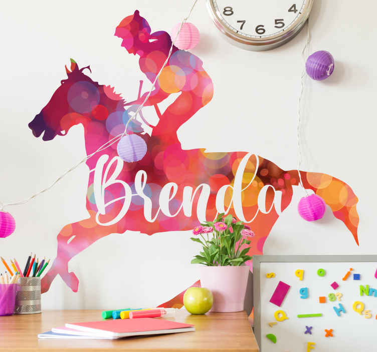 Personalisierte Sticker Reiter mit Namen