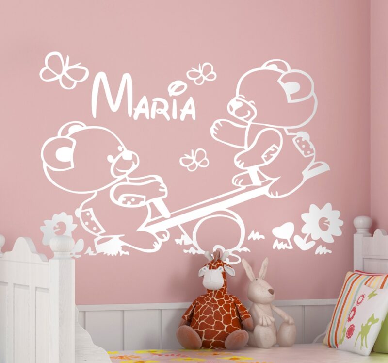 Bild von   personalisiertes baerchen wandjpg | Individuelle 🎁 persönliche 🎁 personalisierte Geschenke bedruckt ▪ bestickt ▪ graviert