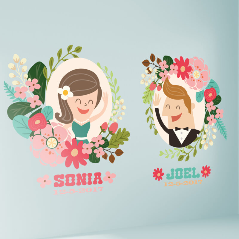 Bild von   wandtattoo personalisiert braujpg | Individuelle 🎁 persönliche 🎁 personalisierte Geschenke bedruckt ▪ bestickt ▪ graviert