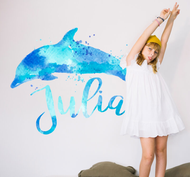 Bild von   personalisierbares delphin wasjpg | Individuelle 🎁 persönliche 🎁 personalisierte Geschenke bedruckt ▪ bestickt ▪ graviert