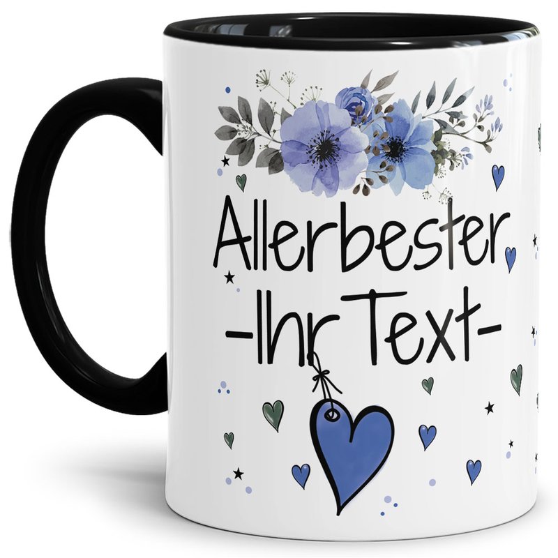 Bild von   tasse mit schnem blumenmotivjpg | Individuelle 🎁 persönliche 🎁 personalisierte Geschenke bedruckt ▪ bestickt ▪ graviert