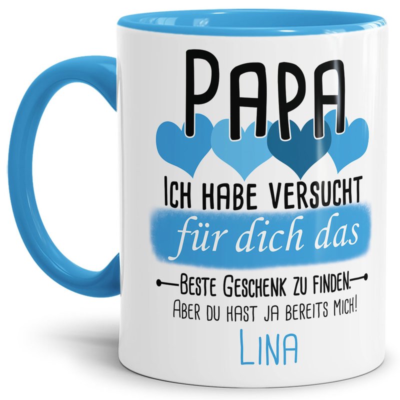 Bild von   tasse von wunschname fr papajpg | Individuelle 🎁 persönliche 🎁 personalisierte Geschenke bedruckt ▪ bestickt ▪ graviert