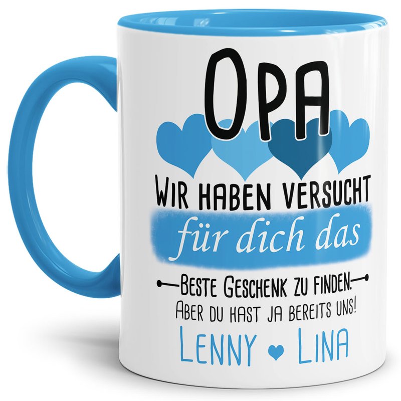 Bild von   tasse von wunschnamen fr opajpg | Individuelle 🎁 persönliche 🎁 personalisierte Geschenke bedruckt ▪ bestickt ▪ graviert