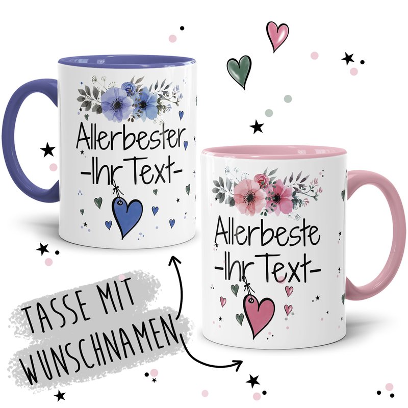 Bild von   namenstassen mit wunschname frjpg | Individuelle 🎁 persönliche 🎁 personalisierte Geschenke bedruckt ▪ bestickt ▪ graviert