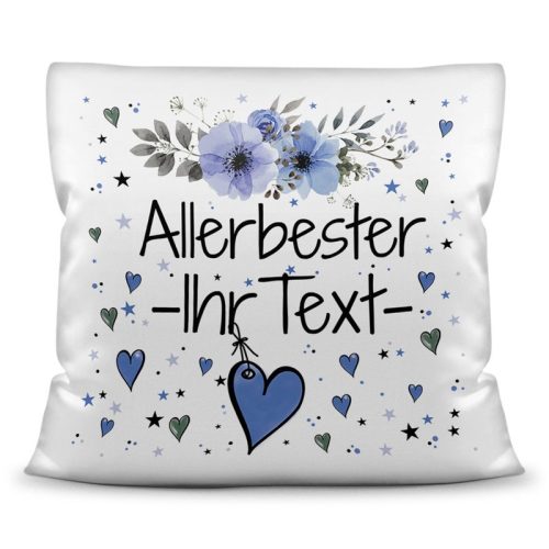 Kissen mit WUNSCHNAME männlich - Allerbester -NAME- Kissen Polyester - Wei