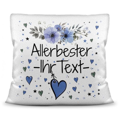 Kissen mit WUNSCHNAME männlich - Allerbester -NAME- Kissen Polyester - Wei flauschig