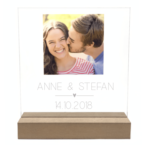 VALENTINSTAG - Acrylglas Bild mit Wunschfoto und deinem Wunschtext