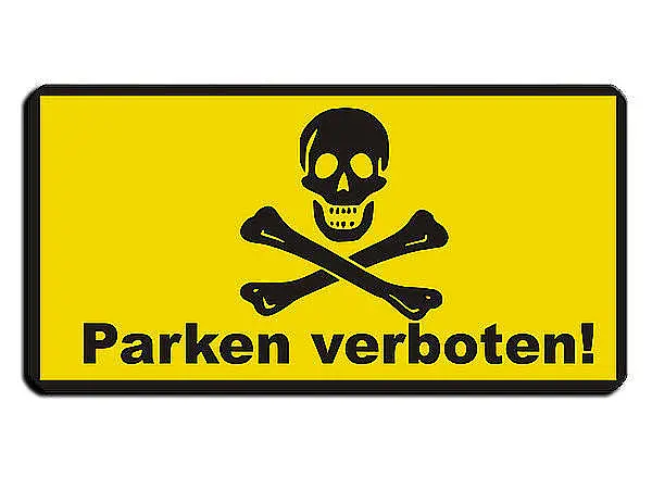 Bild von   warnschild als parkverbotsschijpg | Individuelle 🎁 persönliche 🎁 personalisierte Geschenke bedruckt ▪ bestickt ▪ graviert