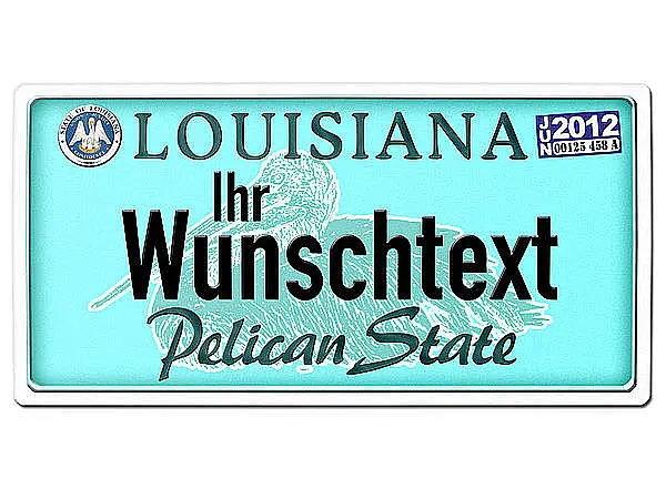 Bild von   louisiana usa deko kfz kennzeijpg | Individuelle 🎁 persönliche 🎁 personalisierte Geschenke bedruckt ▪ bestickt ▪ graviert