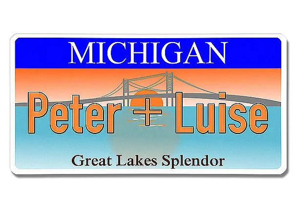 Bild von   michigan usa dekoschild mit injpg | Individuelle 🎁 persönliche 🎁 personalisierte Geschenke bedruckt ▪ bestickt ▪ graviert