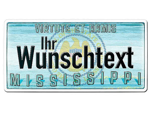 Bild von   mississippi usa kennzeichenjpg | Individuelle 🎁 persönliche 🎁 personalisierte Geschenke bedruckt ▪ bestickt ▪ graviert