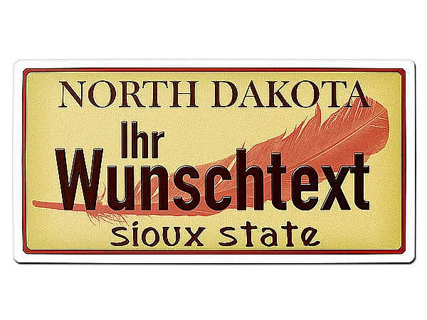 Bild von   north dakota usa dekoschild mijpg | Individuelle 🎁 persönliche 🎁 personalisierte Geschenke bedruckt ▪ bestickt ▪ graviert