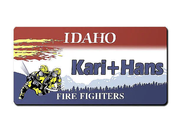 Bild von   idaho usa nummernschild feuerwjpg | Individuelle 🎁 persönliche 🎁 personalisierte Geschenke bedruckt ▪ bestickt ▪ graviert