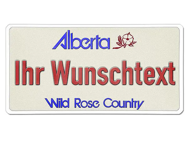 Bild von   kanada nummernschild albertajpg | Individuelle 🎁 persönliche 🎁 personalisierte Geschenke bedruckt ▪ bestickt ▪ graviert