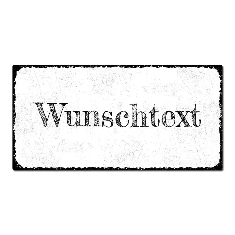 Bild von   vintage schild mit wunschtextjpg | Individuelle 🎁 persönliche 🎁 personalisierte Geschenke bedruckt ▪ bestickt ▪ graviert
