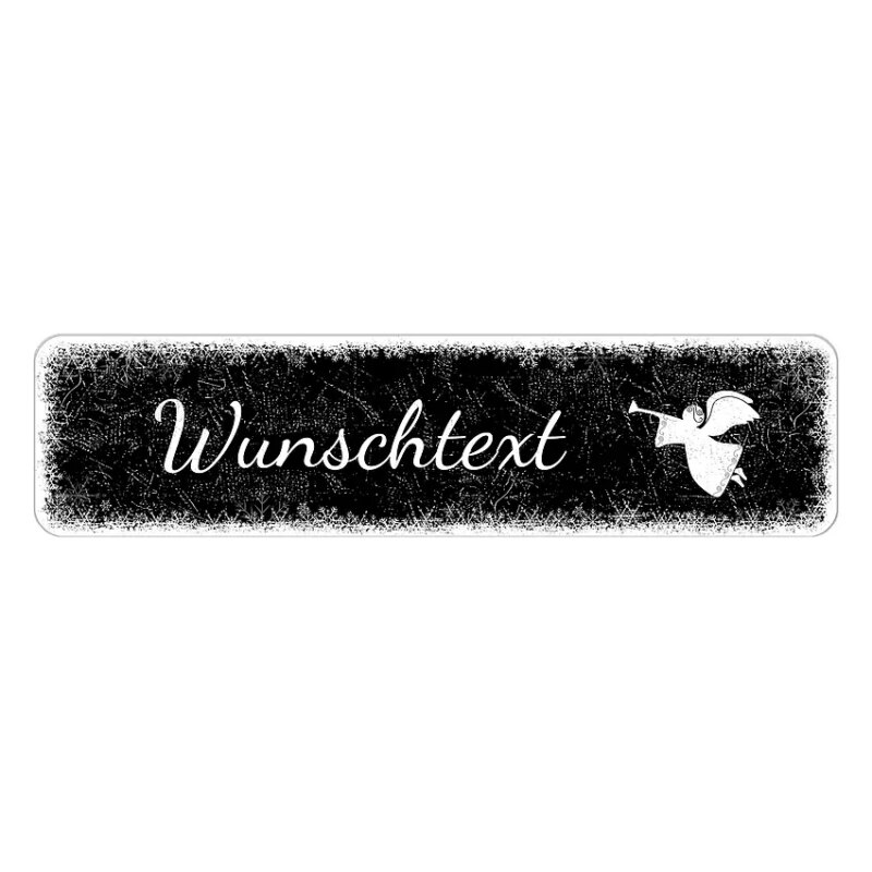 Bild von   schild schneefloeckchen mit wujpg | Individuelle 🎁 persönliche 🎁 personalisierte Geschenke bedruckt ▪ bestickt ▪ graviert