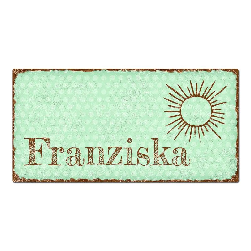 Bild von   dekoschild puenktchen mit wunsjpg | Individuelle 🎁 persönliche 🎁 personalisierte Geschenke bedruckt ▪ bestickt ▪ graviert