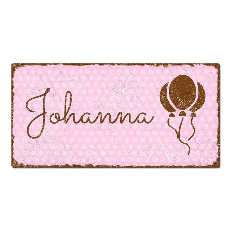 Bild von   tuerschild puenktchen mit wunsjpg | Individuelle 🎁 persönliche 🎁 personalisierte Geschenke bedruckt ▪ bestickt ▪ graviert