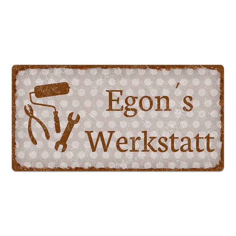 Bild von   dekoschild puenktchen mit wunsjpg | Individuelle 🎁 persönliche 🎁 personalisierte Geschenke bedruckt ▪ bestickt ▪ graviert