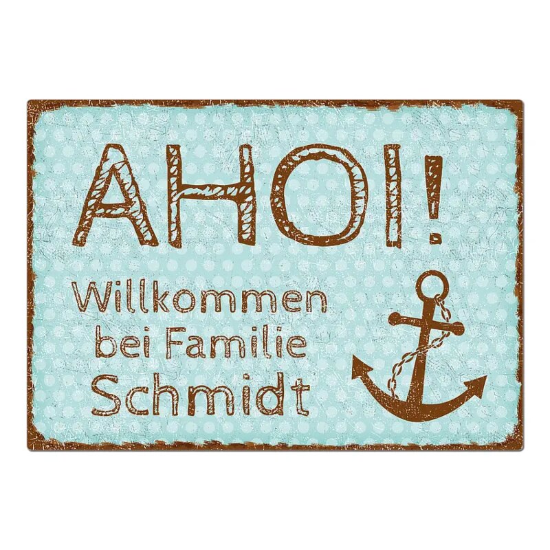 Bild von   tuerschild puenktchen mit wunsjpg | Individuelle 🎁 persönliche 🎁 personalisierte Geschenke bedruckt ▪ bestickt ▪ graviert