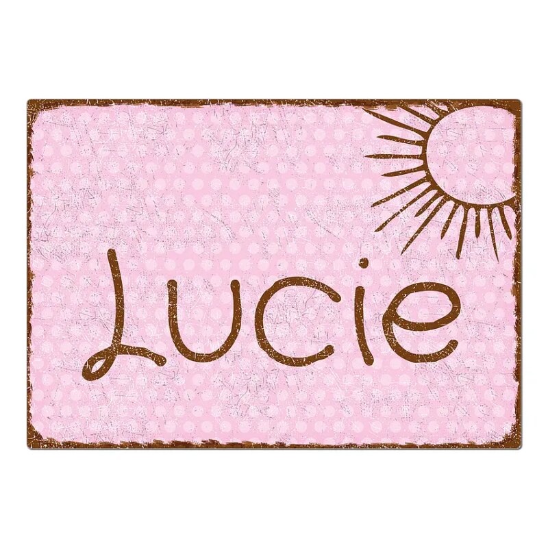 Bild von   tuerschild puenktchen mit wunsjpg | Individuelle 🎁 persönliche 🎁 personalisierte Geschenke bedruckt ▪ bestickt ▪ graviert