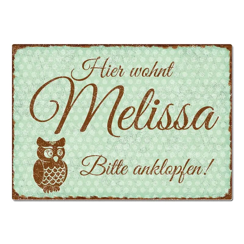 Bild von   tuerschild puenktchen mit wunsjpg | Individuelle 🎁 persönliche 🎁 personalisierte Geschenke bedruckt ▪ bestickt ▪ graviert