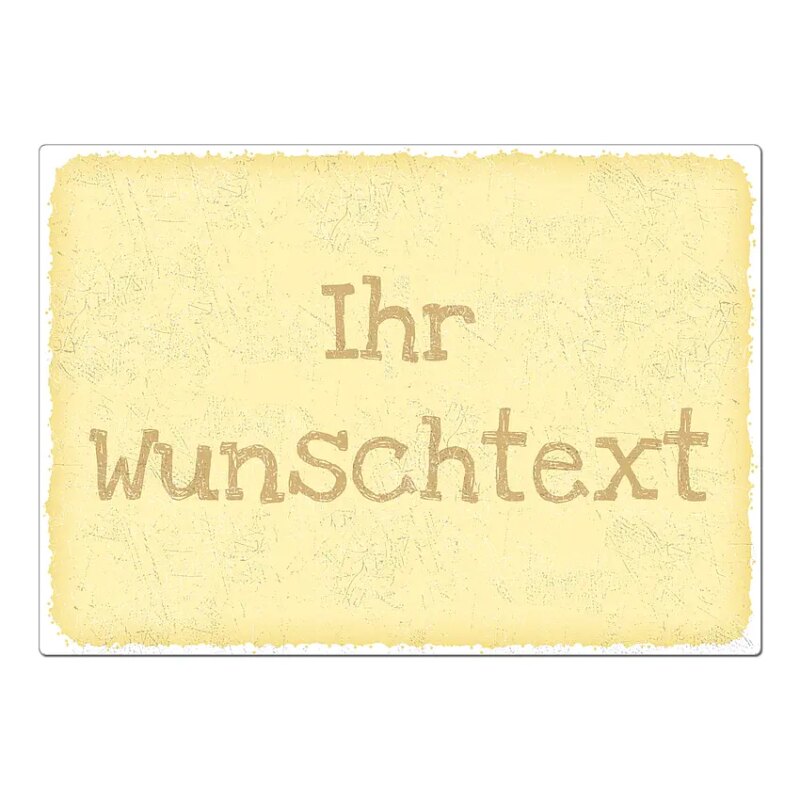 Bild von   vintage schild mit wunschtextjpg | Individuelle 🎁 persönliche 🎁 personalisierte Geschenke bedruckt ▪ bestickt ▪ graviert