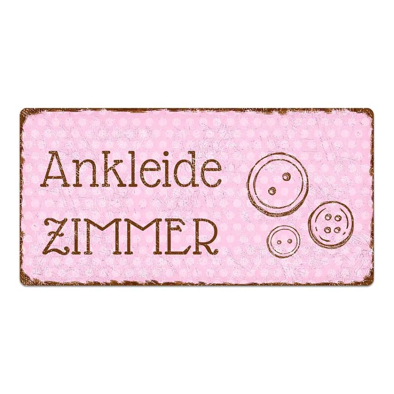 Bild von   vintage tuerschild puenktchenjpg | Individuelle 🎁 persönliche 🎁 personalisierte Geschenke bedruckt ▪ bestickt ▪ graviert