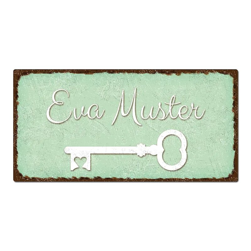 Bild von   vintage schild mit wunschtextjpg | Individuelle 🎁 persönliche 🎁 personalisierte Geschenke bedruckt ▪ bestickt ▪ graviert