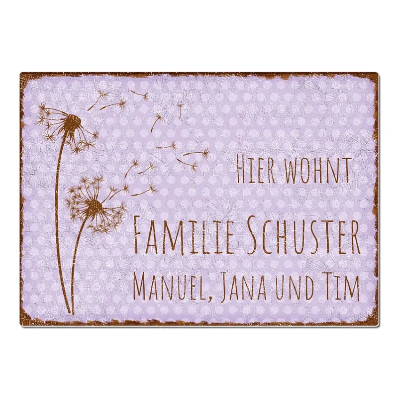 Bild von   vintageschild puenktchen mit wjpg | Individuelle 🎁 persönliche 🎁 personalisierte Geschenke bedruckt ▪ bestickt ▪ graviert
