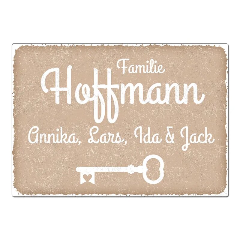 Bild von   schild vintage mit wunschtextjpg | Individuelle 🎁 persönliche 🎁 personalisierte Geschenke bedruckt ▪ bestickt ▪ graviert