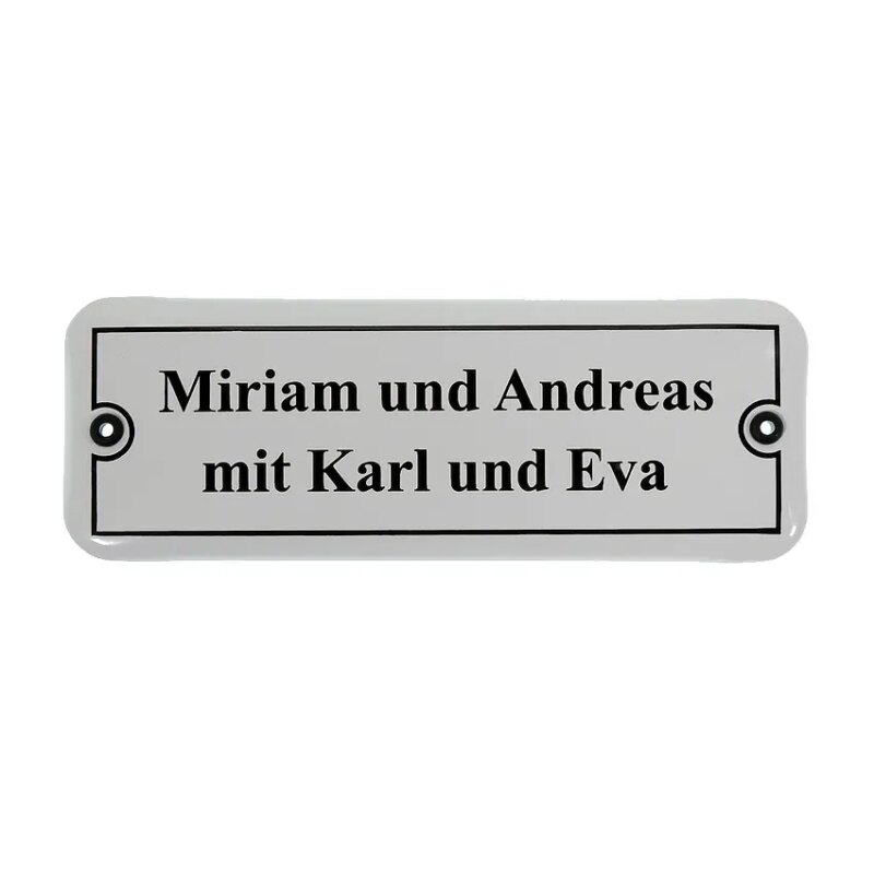 Bild von   tuerschild aus emaille ein odjpg | Individuelle 🎁 persönliche 🎁 personalisierte Geschenke bedruckt ▪ bestickt ▪ graviert