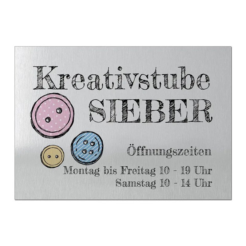 Bild von   firmenschild mit wunschtext unjpg | Individuelle 🎁 persönliche 🎁 personalisierte Geschenke bedruckt ▪ bestickt ▪ graviert