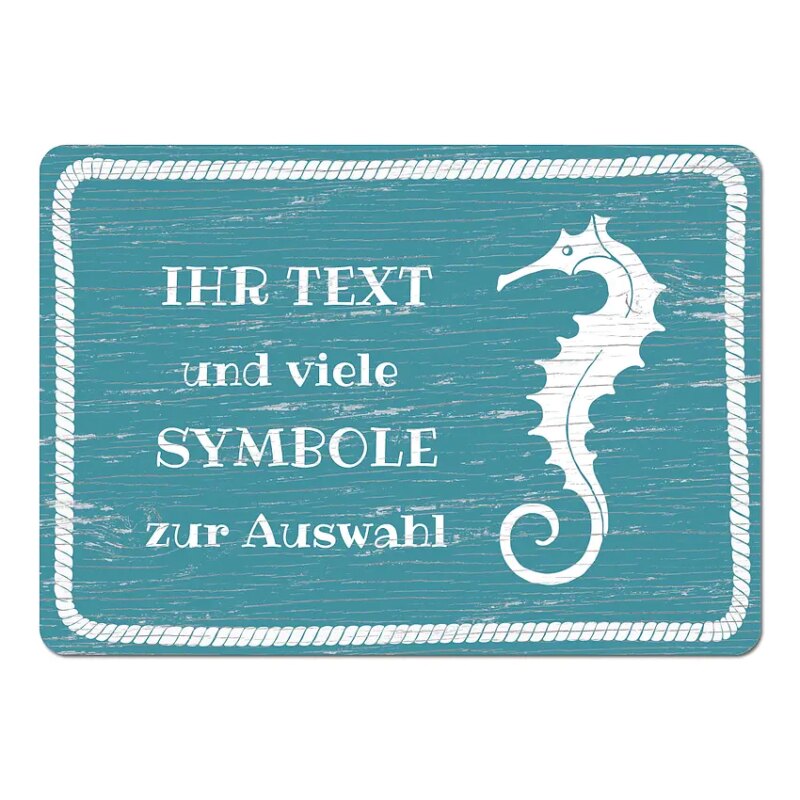 Bild von   maritimes dekoschild a mit wujpg | Individuelle 🎁 persönliche 🎁 personalisierte Geschenke bedruckt ▪ bestickt ▪ graviert