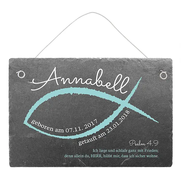 Bild von   taufgeschenk aus schiefer mitjpg | Individuelle 🎁 persönliche 🎁 personalisierte Geschenke bedruckt ▪ bestickt ▪ graviert