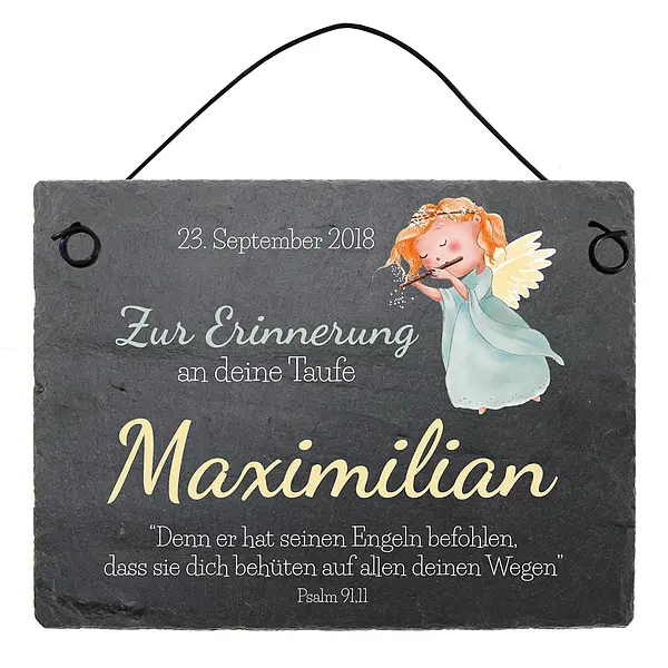 Bild von   taufgeschenk schieferplatte mijpg | Individuelle 🎁 persönliche 🎁 personalisierte Geschenke bedruckt ▪ bestickt ▪ graviert