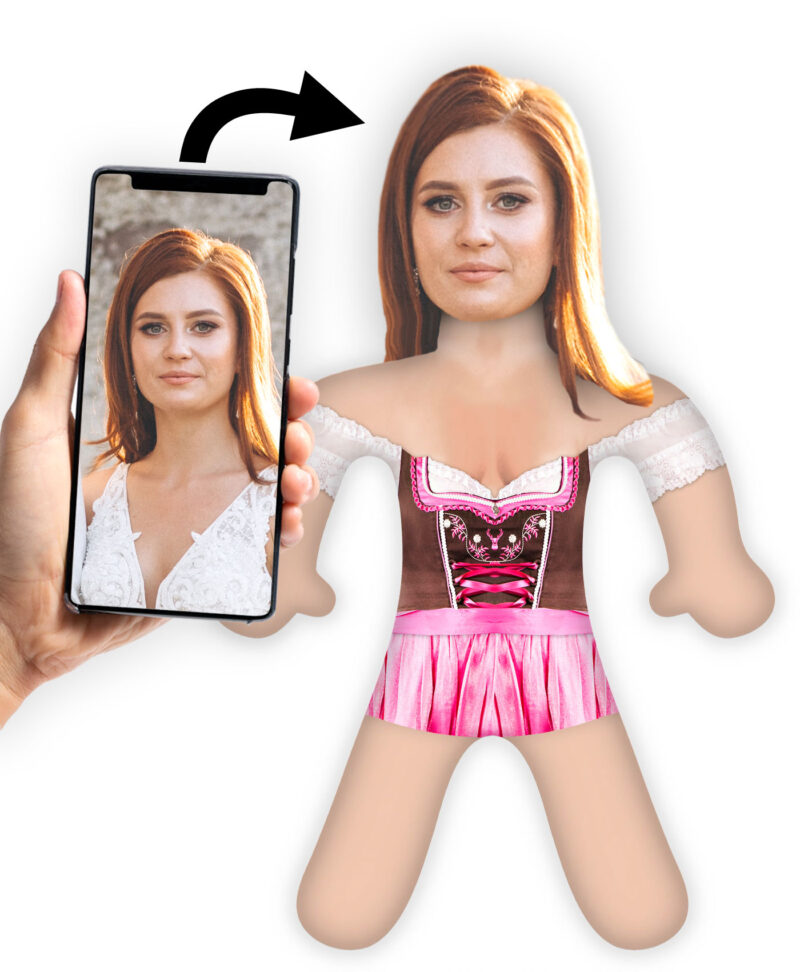 Bild von   du als oktoberfest dirndl stofjpg | Individuelle 🎁 persönliche 🎁 personalisierte Geschenke bedruckt ▪ bestickt ▪ graviert
