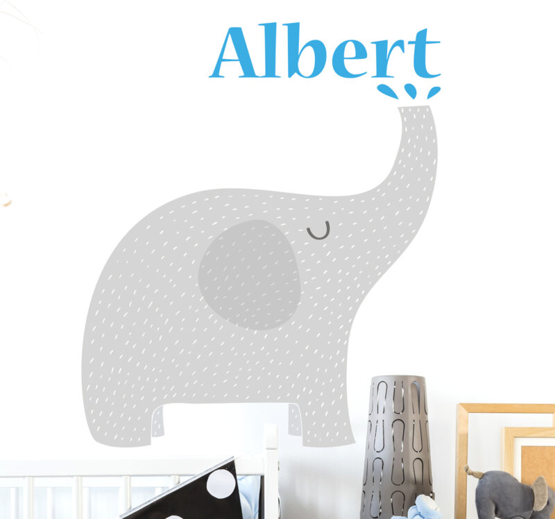 Bild von   wandtattoo elefant mit namenjpg | Individuelle 🎁 persönliche 🎁 personalisierte Geschenke bedruckt ▪ bestickt ▪ graviert