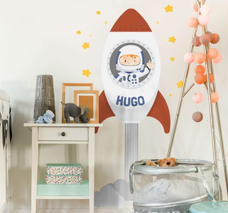Bild von   wandtattoo astronaut mit namenjpg | Individuelle 🎁 persönliche 🎁 personalisierte Geschenke bedruckt ▪ bestickt ▪ graviert