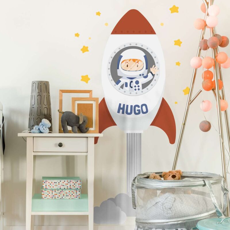 Bild von   wandtattoo astronaut mit namenjpg | Individuelle 🎁 persönliche 🎁 personalisierte Geschenke bedruckt ▪ bestickt ▪ graviert