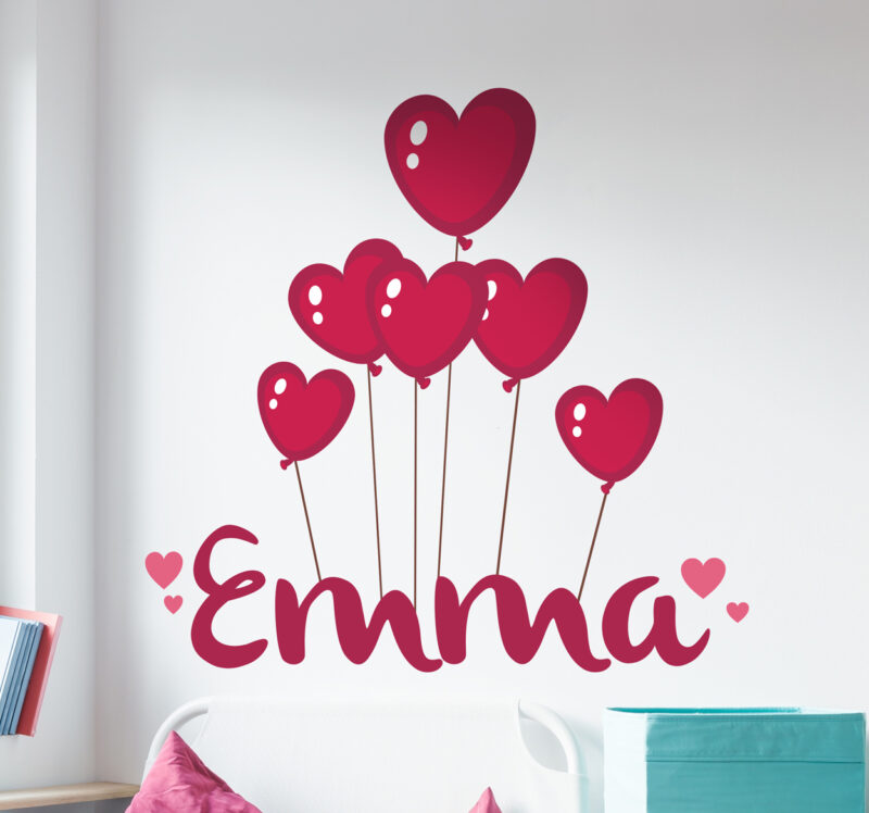 Bild von   wandtattoo kinderzimmer herz mjpg | Individuelle 🎁 persönliche 🎁 personalisierte Geschenke bedruckt ▪ bestickt ▪ graviert