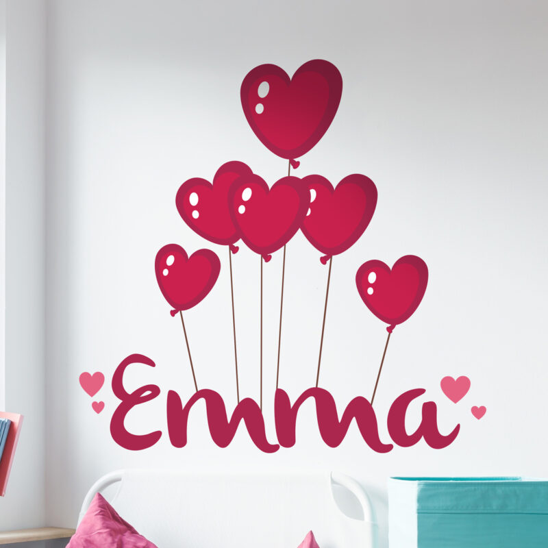 Bild von   wandtattoo kinderzimmer herz mjpg | Individuelle 🎁 persönliche 🎁 personalisierte Geschenke bedruckt ▪ bestickt ▪ graviert