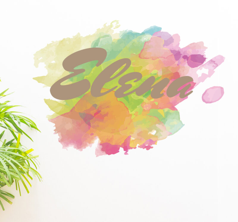 Bild von   wandtattoo farbklecks mit namejpg | Individuelle 🎁 persönliche 🎁 personalisierte Geschenke bedruckt ▪ bestickt ▪ graviert