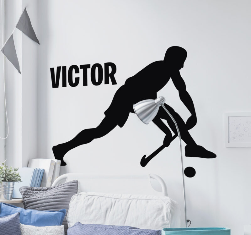 Bild von   feldhockeyspieler wandtattoo mjpg | Individuelle 🎁 persönliche 🎁 personalisierte Geschenke bedruckt ▪ bestickt ▪ graviert